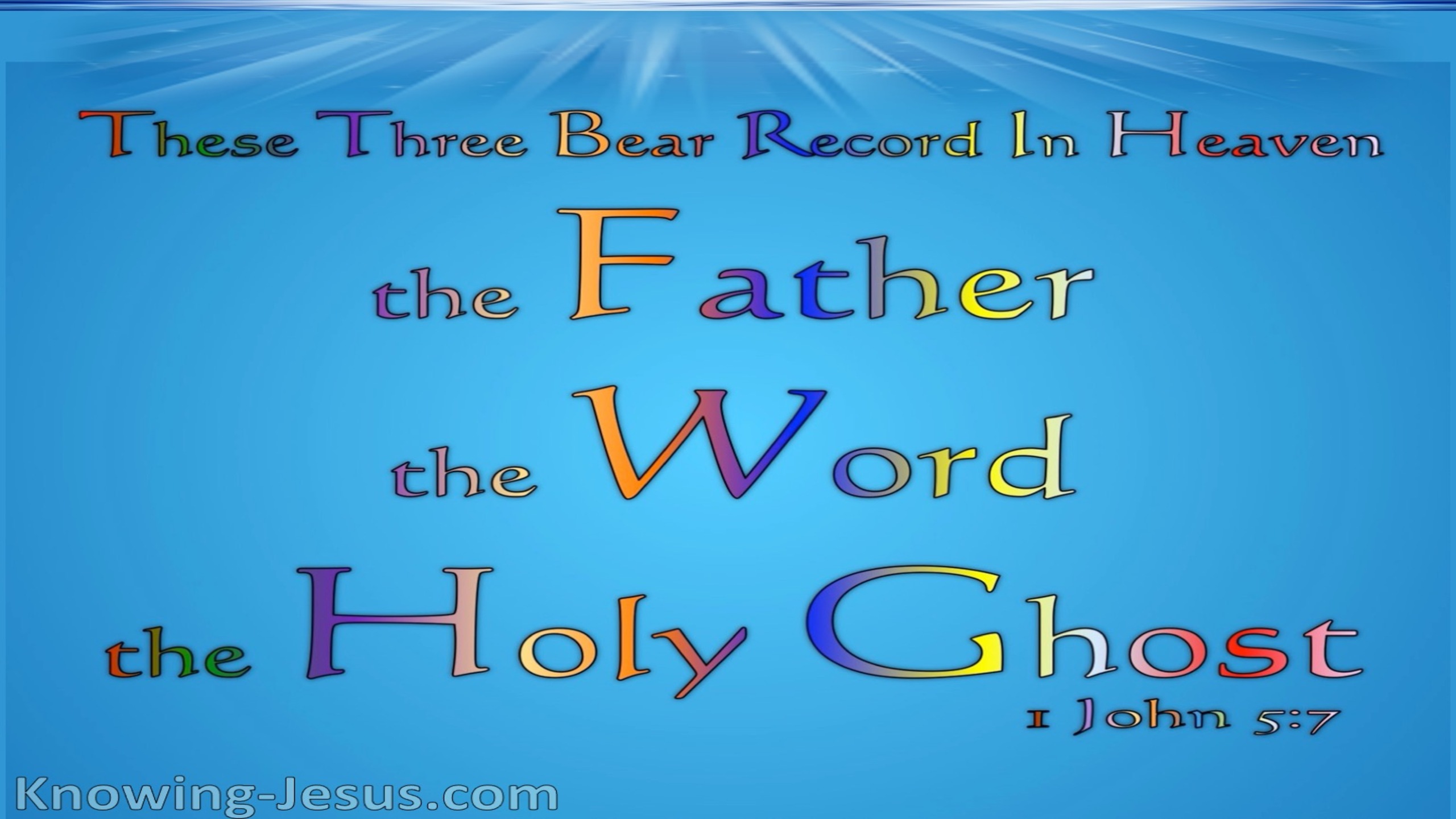 1 John 5:7 These Three Are One (blue)